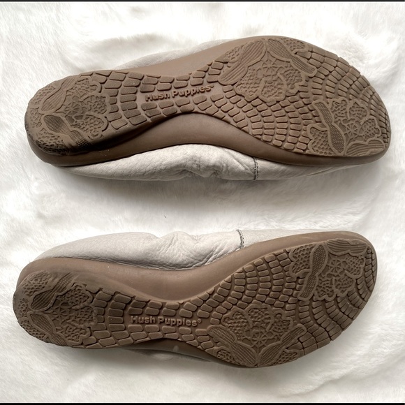 HUSH PUPPIES Light Grey Leather Loafers - Picture 3 of 3